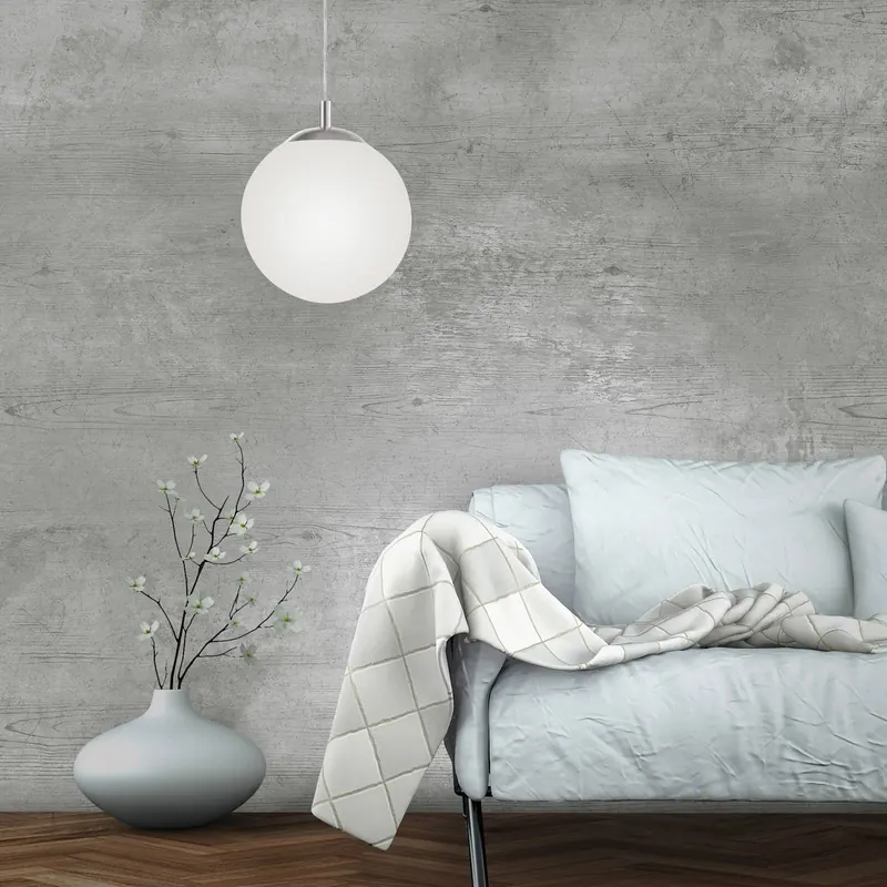 Lampa wisząca Paul Neuhaus Bolo, szklany klosz, Ø 20 cm