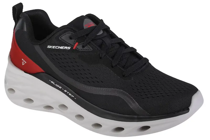 Skechers Glide Step Swift - Midio 232636-BKRD, Męskie, Czarne, buty do biegania, tkanina, rozmiar: 44
