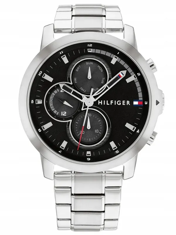 Zegarek Męski Tommy Hilfiger 1792048 Srebrny 50M Box Dla Chłopaka