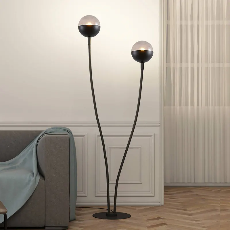 Lucande Dustian lampa podłogowa, 2-punktowa