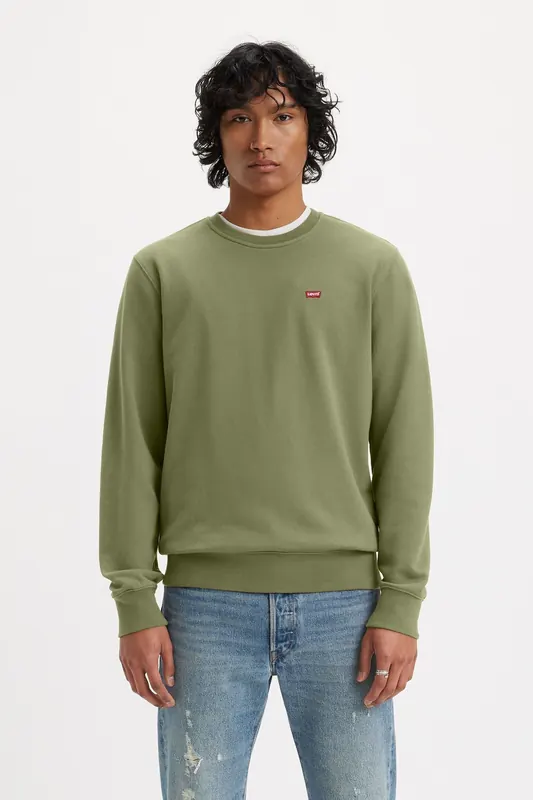 Levi's The Original Hm Crew Moss Olive 0908736 Maat: XL | Sweaters Outlet | Heren | Groen