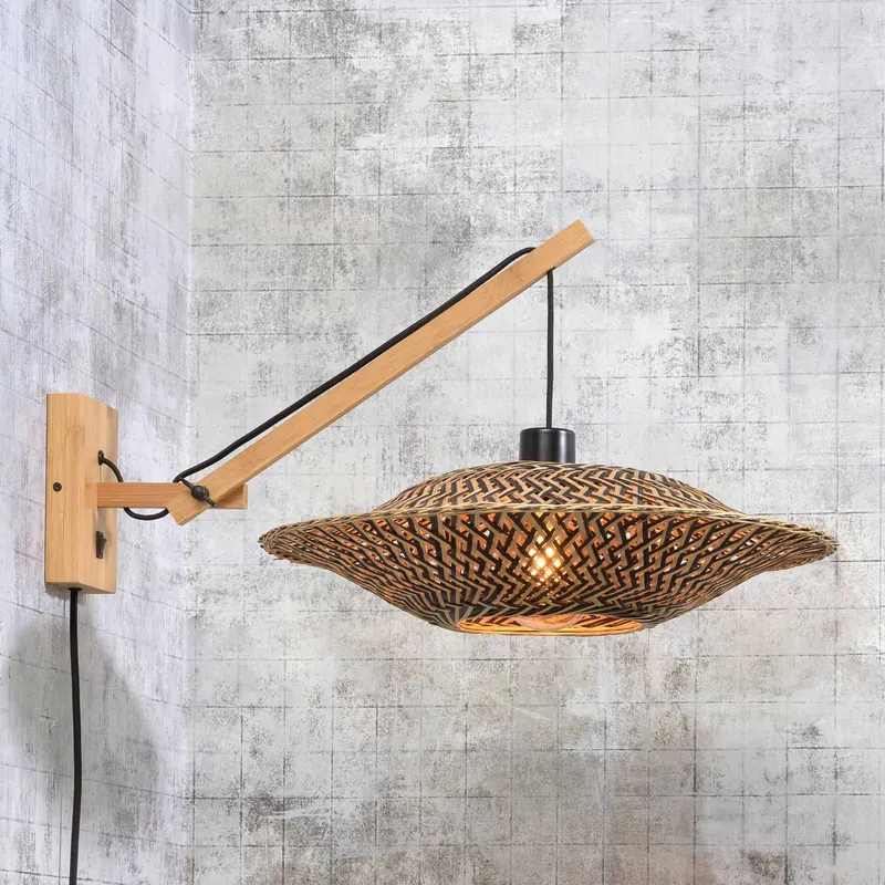 Good &amp; Mojo Bali lampa ścienna 1 ramię, Natur, 44x12cm
