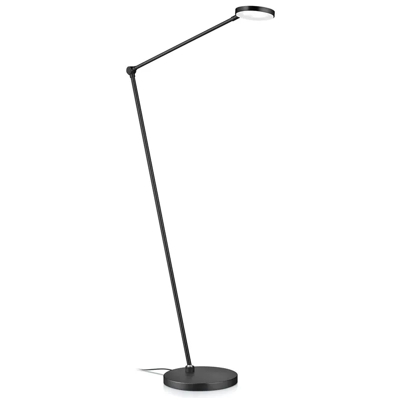 Lampa stojąca LED Thea-S, czarna, sterowanie gestami, CCT, ściemniana.