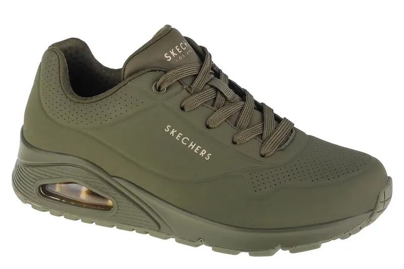 Skechers Uno-Stand on Air 73690-OLV, Damskie, Zielone, buty sneakers, skóra syntetyczna, rozmiar: 37,5