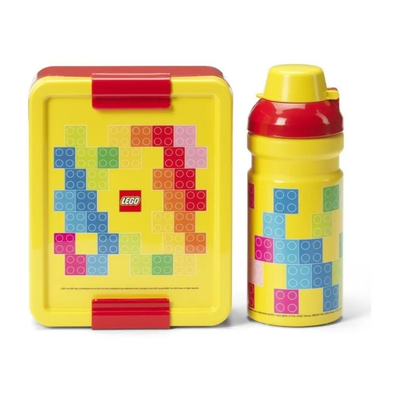 Pojemnik śniadaniowy dla dzieci z butelką Brick – LEGO®