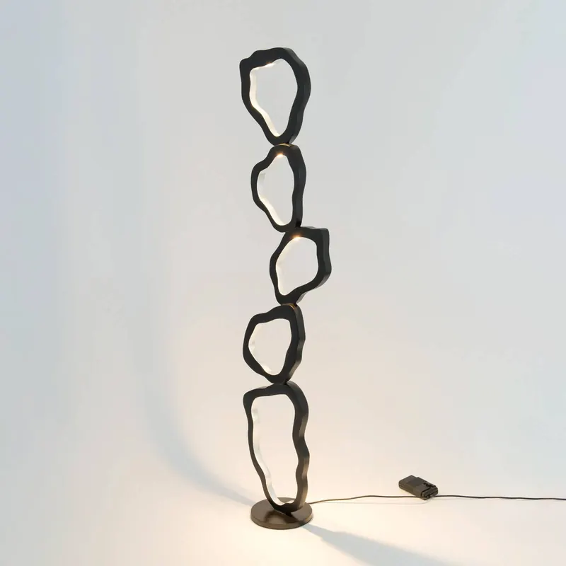 Lampa stojąca LED Infernale, czarny/srebrny, 5-punktowa, żelazo