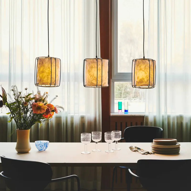 Lampa wisząca Cardine, 3-punktowa, papier, metal