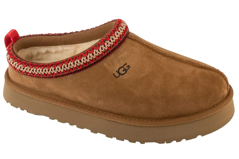 UGG K Tazz 1143776K-CHE, Dla dziewczynki, Brązowe, kapcie, skóra zamszowa, rozmiar: 32,5