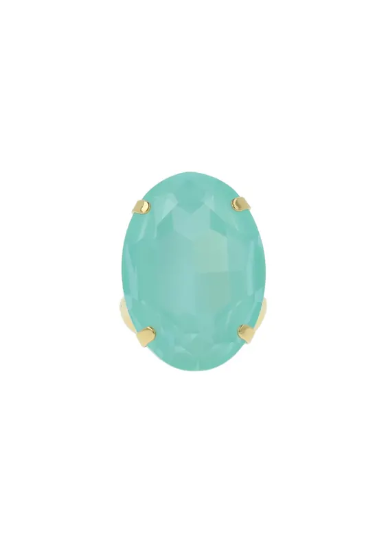 OTAZU Eva Oval Ring Soft Mint Green Maat: OS | Ringen Outlet | Dames | Groen