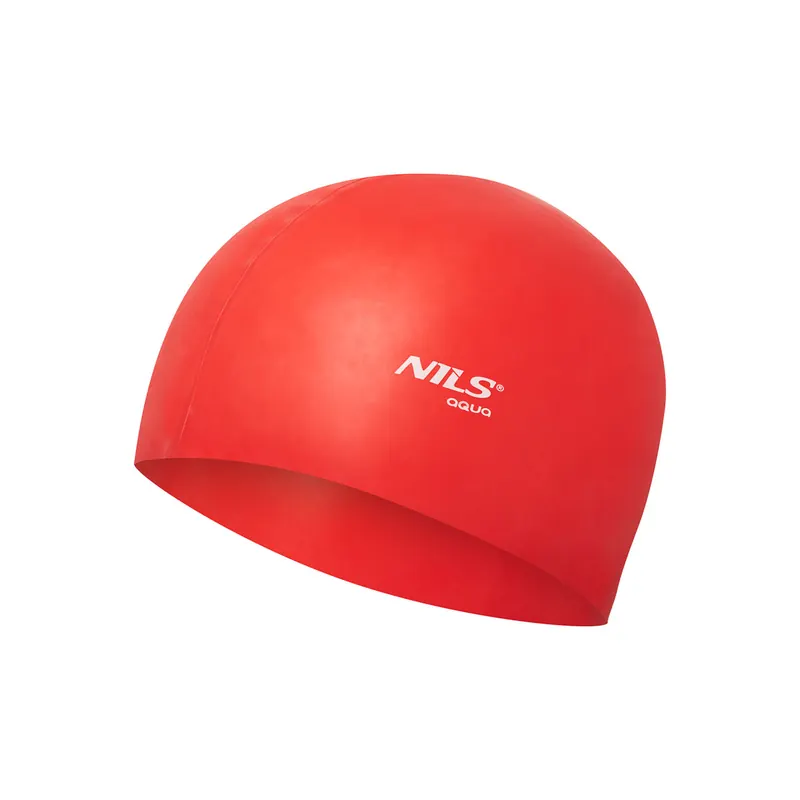Czepek Silikonowy Jednokolorowy NQC NILS AQUA czerwony