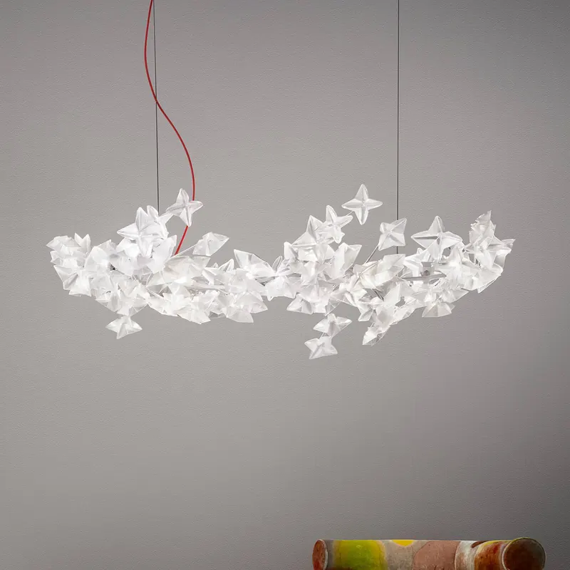 Żyrandol Slamp Hanami Suspension, czerwony kabel