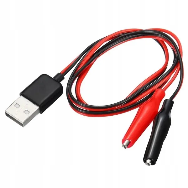 Kabel Usb z krokodylkami 60cm 600mm jakar