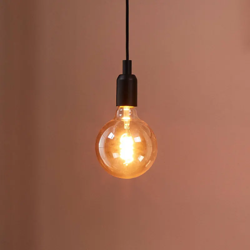 Żarówka globe kulista LED E27 4W bursztynowa Ø 12,5 cm