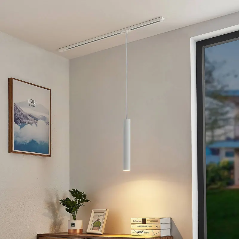Lampa wisząca Lindby Linaro, 40 cm, biały, 1-fazowy, GU10