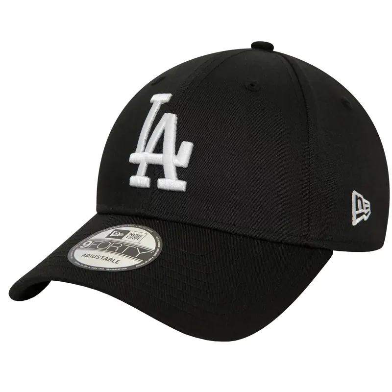 New Era MLB 9FORTY Los Angeles Dodgers World Series Patch Cap 60422518, Męskie, Czarne, czapki z daszkiem, poliester, rozmiar: OSFM