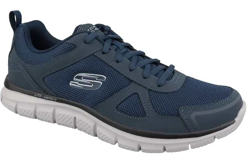 Skechers Track-Scloric 52631-NVY, Męskie, Granatowe, buty sneakers, tkanina, rozmiar: 42,5