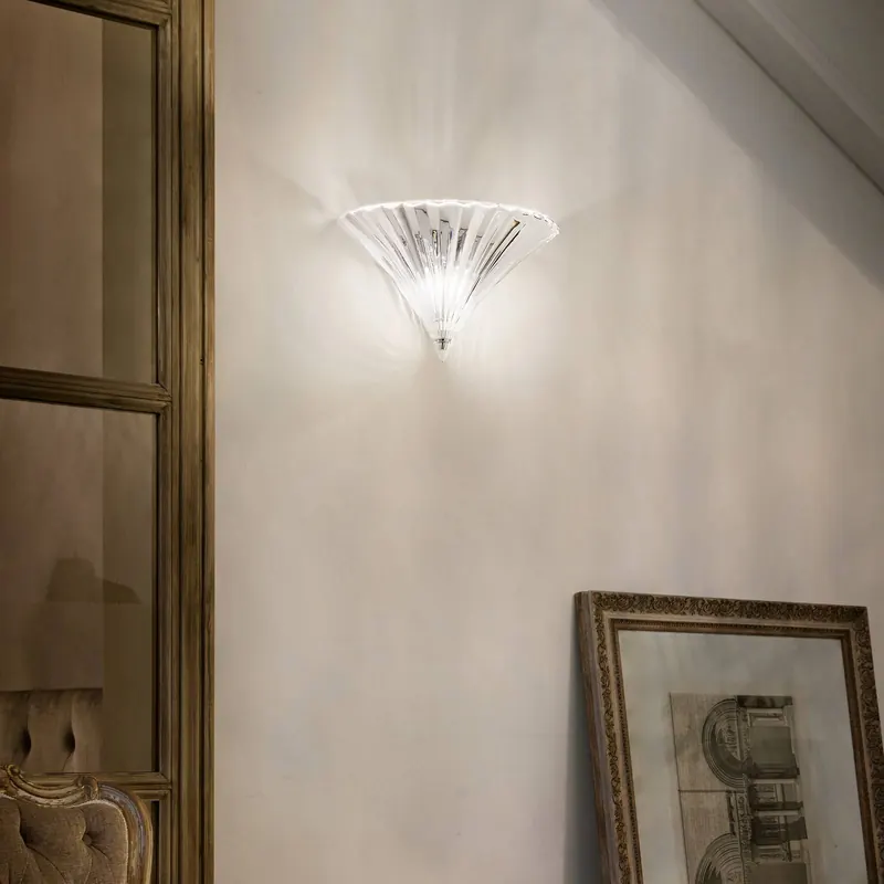 Ideal Lux Lampa ścienna Santa, szerokość 39 cm, przezroczysta, szkło