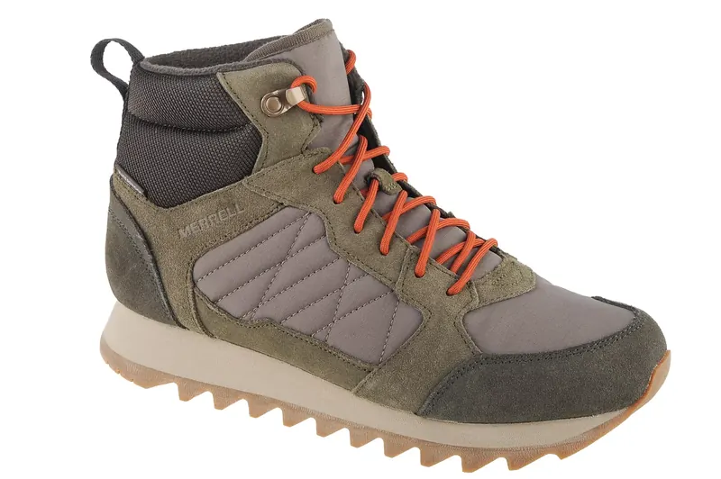 Merrell Alpine Sneaker Mid PLR WP 2 J004291, Męskie, Zielone, buty trekkingowe, tkanina, rozmiar: 43