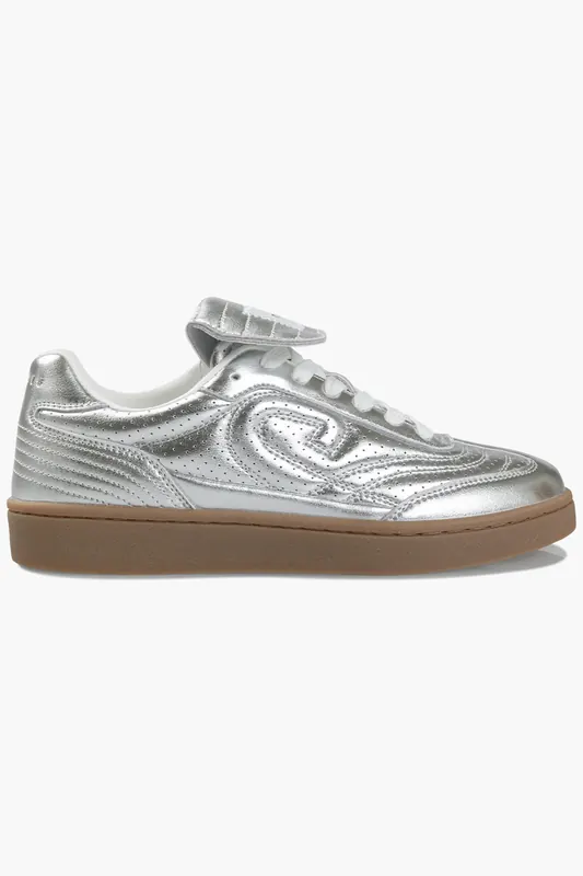 CRUYFF Calcio Cup - Metallic Leather Silver Maat: 40 | Sneakers Outlet | Dames | Zilver