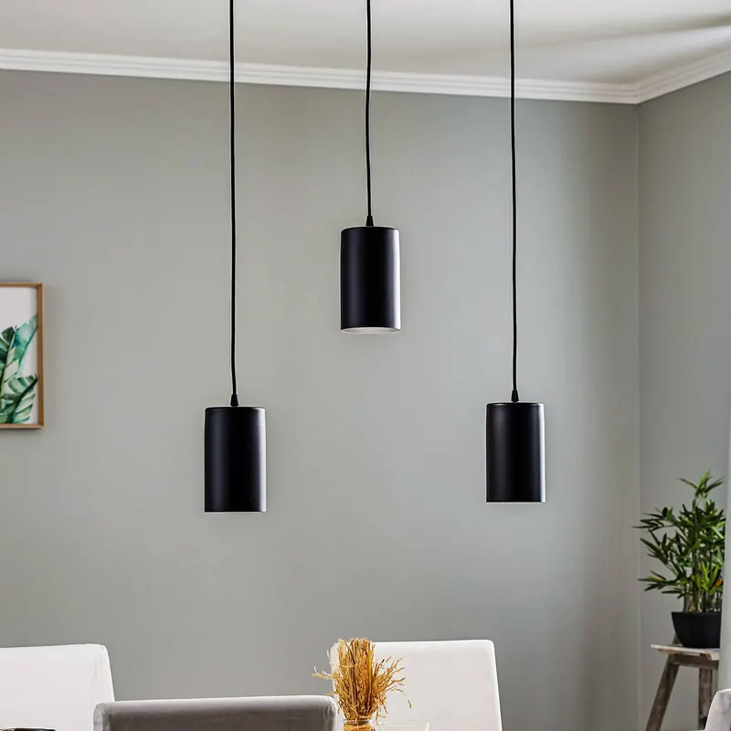 Lampa wisząca ZW Tube 170, 3-punktowa, czarna
