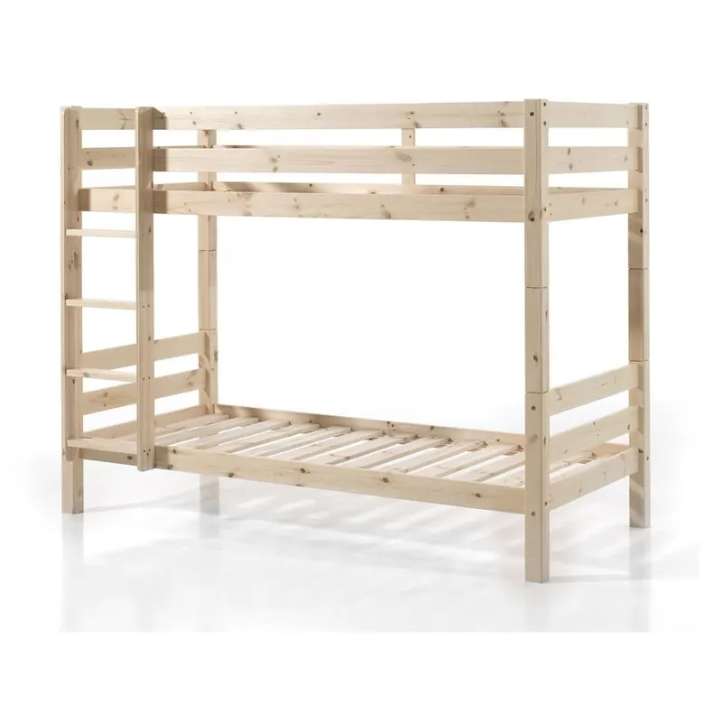 Piętrowe łóżko dziecięce 90x200 cm w naturalnym kolorze Pino – Vipack