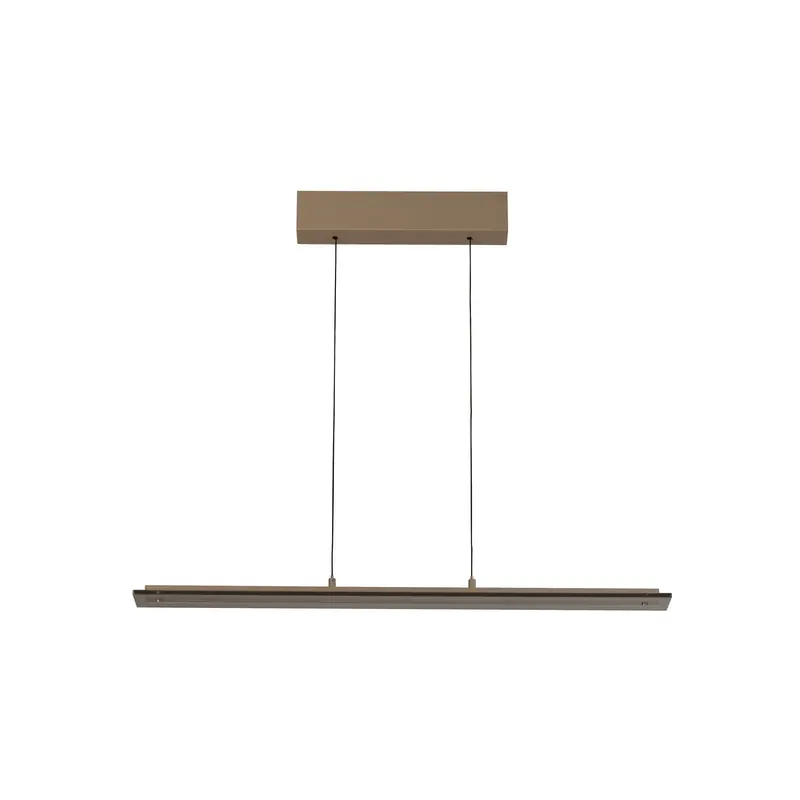 Żyrandol LED Torvi, kolor greige/dymnoszary, 88 cm, metal/szkło