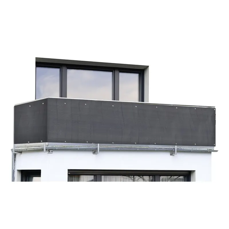 Czarna plastikowa osłona balkonowa 500x85 cm – Maximex