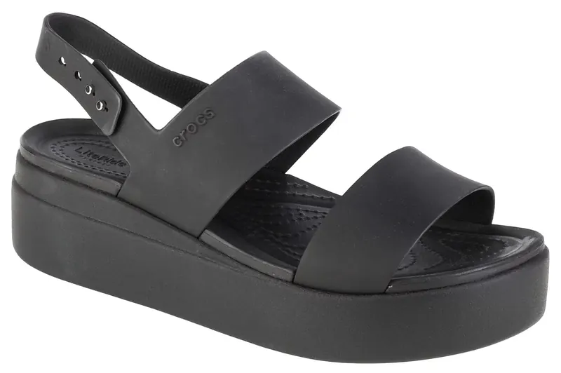 Crocs Brooklyn Low Wedge 206453-060, Damskie, Czarne, sandały, syntetyk, rozmiar: 37/38