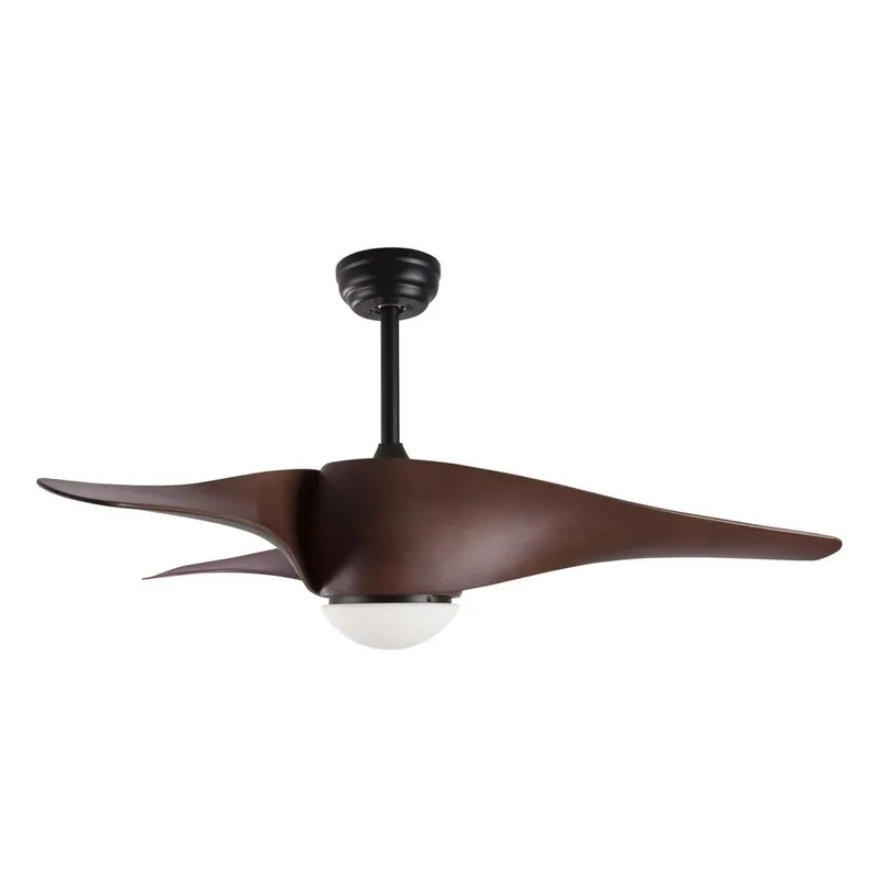 Metalowa lampa sufitowa LED w kolorze matowej czerni/w ciemnym naturalnym kolorze ze szklanym kloszem Breeze – Nova Luce