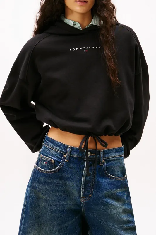 Tommy Hilfiger Tjw Crp Linear Bling Black Maat: L | Hoodies Outlet | Dames | Zwart