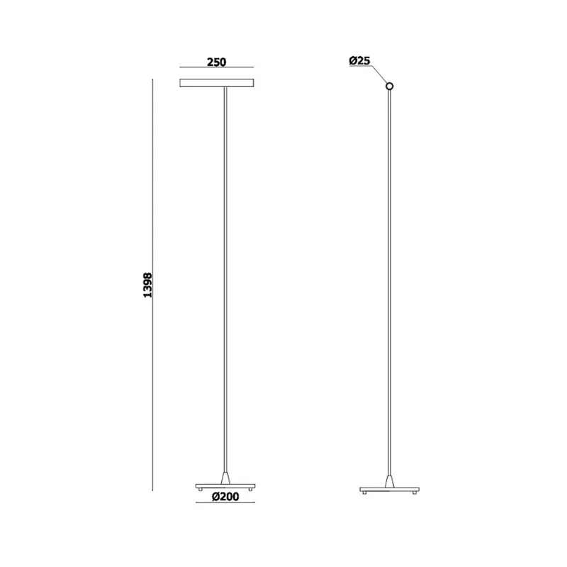 Lampa stojąca LED Molto Luce Meyjo F, czarny/złoty, aluminium