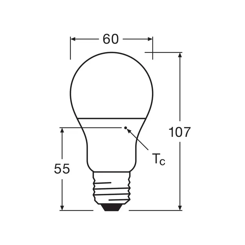 OSRAM żarówka LED opal E27 8W 827 6-pak