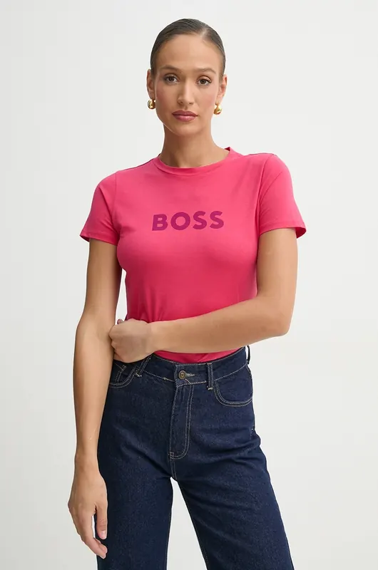 BOSS Orange t-shirt bawełniany C_Elogo_5