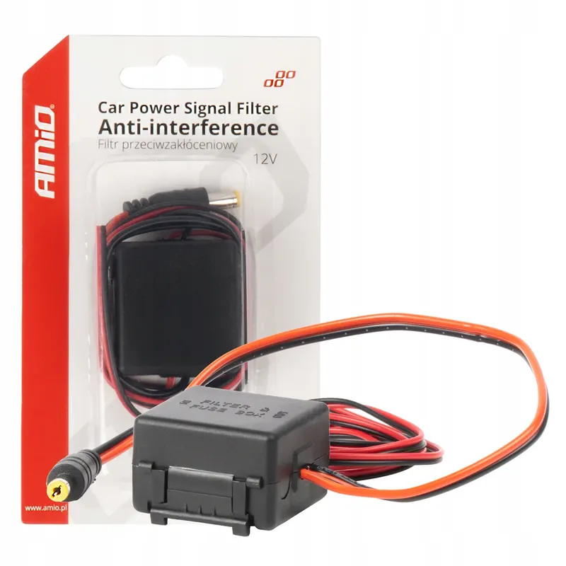 Samochodowy filtr przeciwzakłóceniowy z przetwornikiem DC-DC 12/24V-12V i