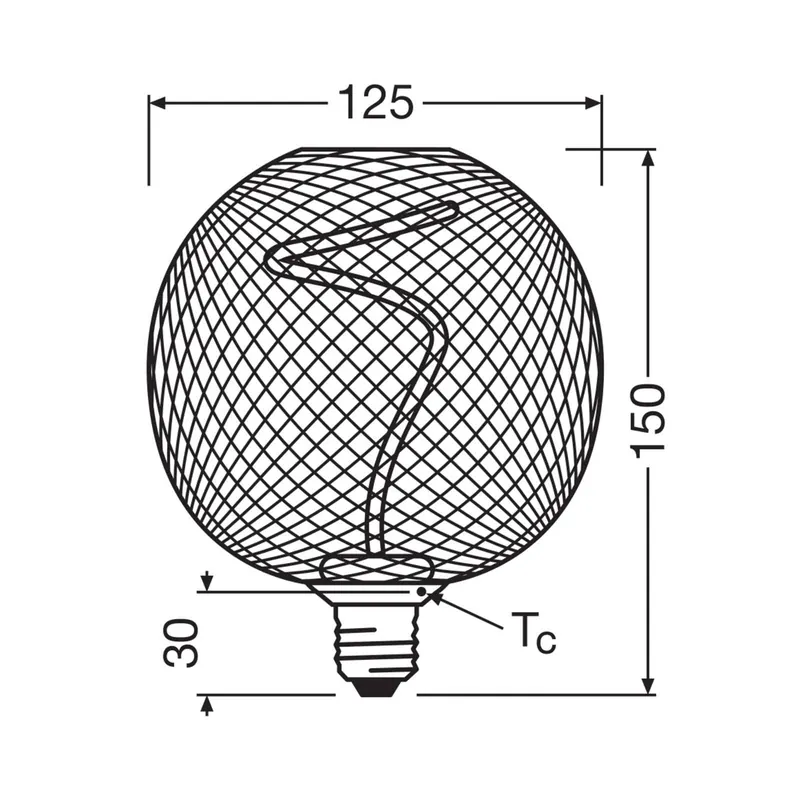 OSRAM Decor LED Spiral Filament Globe E27 3,5W złota 1800K