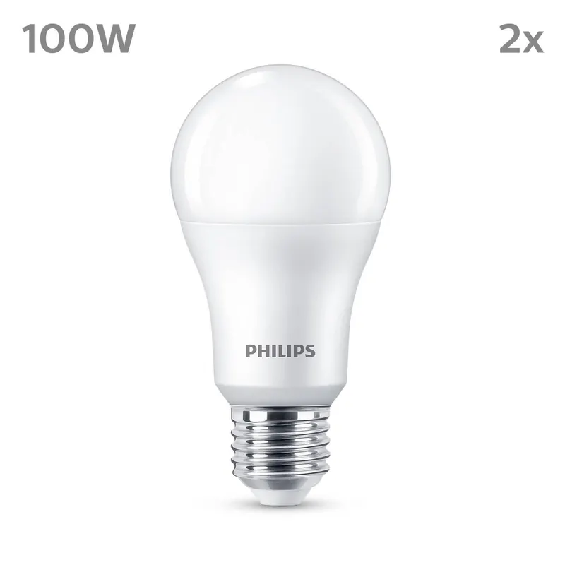 Philips LED E27 13W 1521lm 2 700K mat 2 szt.