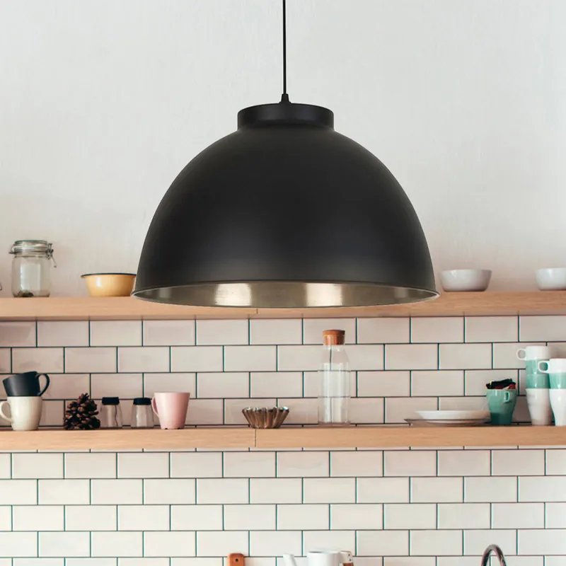 Lampa wisząca Dock, czarny matowy, Ø 45 cm, metal
