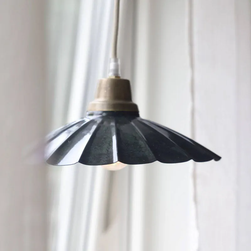 Żyrandol PR Home Ester, niebieski, Ø 24 cm, z wtyczką, E27