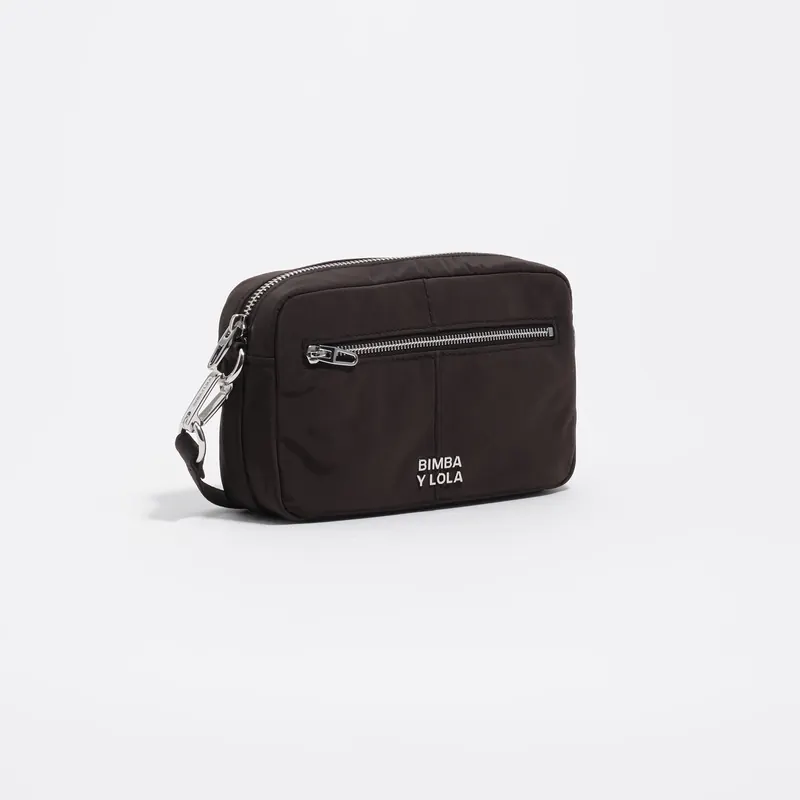 Torebka listonoszka mini nylon czarna