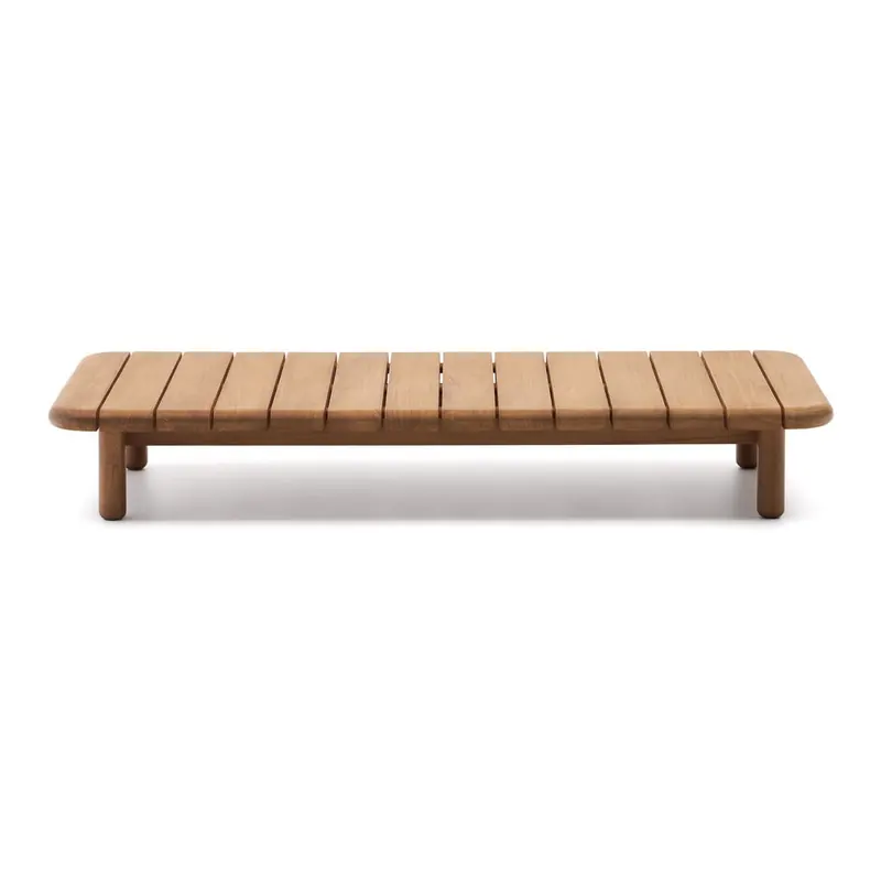 Stolik ogrodowy z litego drewna tekowego 70x140 cm Turqueta – Kave Home