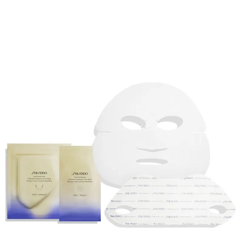 Shiseido Vital Perfection Liftdefinie Rozświetlająca maseczka do twarzy dla kobiet 6x2 szt