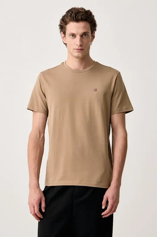 Napapijri T-shirt basic męski bawełniany Salis