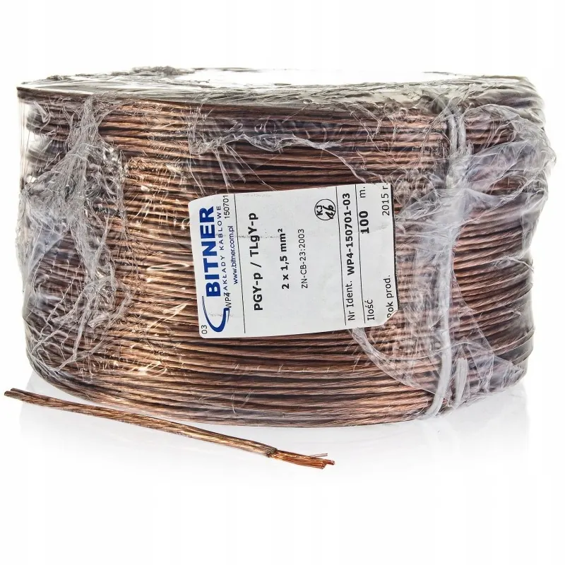 Reproduktorový kábel Bitner BiTsound PGY-p 2x1 mm2 Rolka 100 m