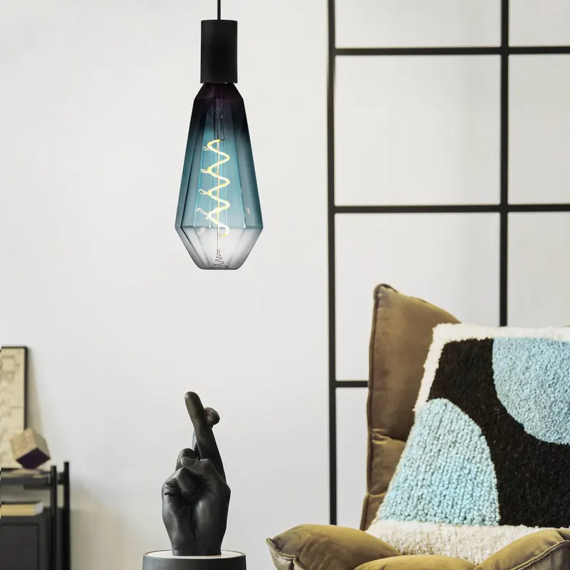 Żarówka LED E27 4W T100 2,000K filament niebieska ściemniana