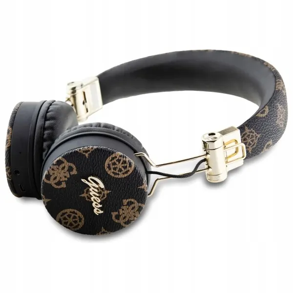 Słuchawki nauszne Bluetooth Guess Peony Script Round Shape Enc czarne
