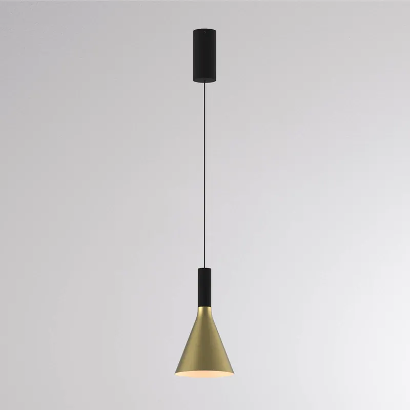 Żyrandol LED LORA I, mosiądz, Ø 15 cm, ściemniany, 40°, CCT