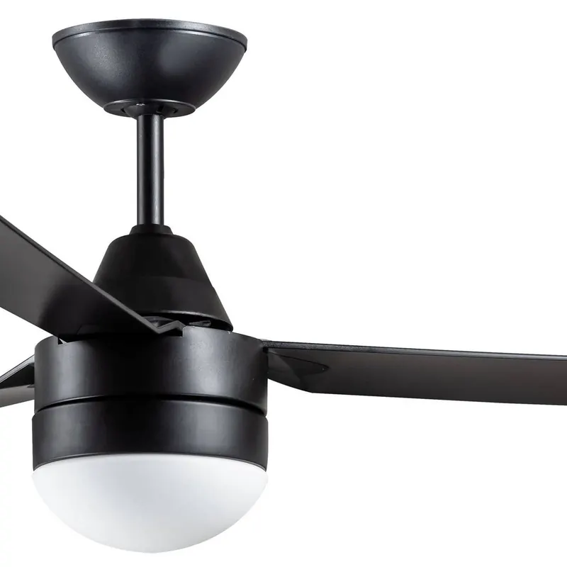 Wentylator sufitowy Beacon z oświetleniem Megara czarny 122cm cichy