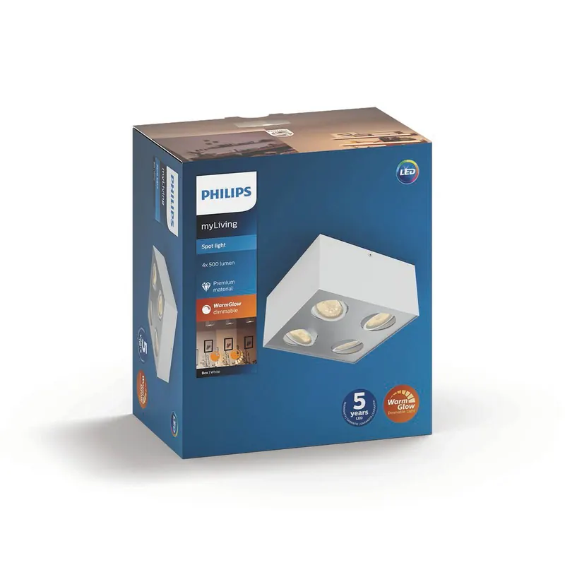 Philips myLiving Box spot LED 4-punktowy biały