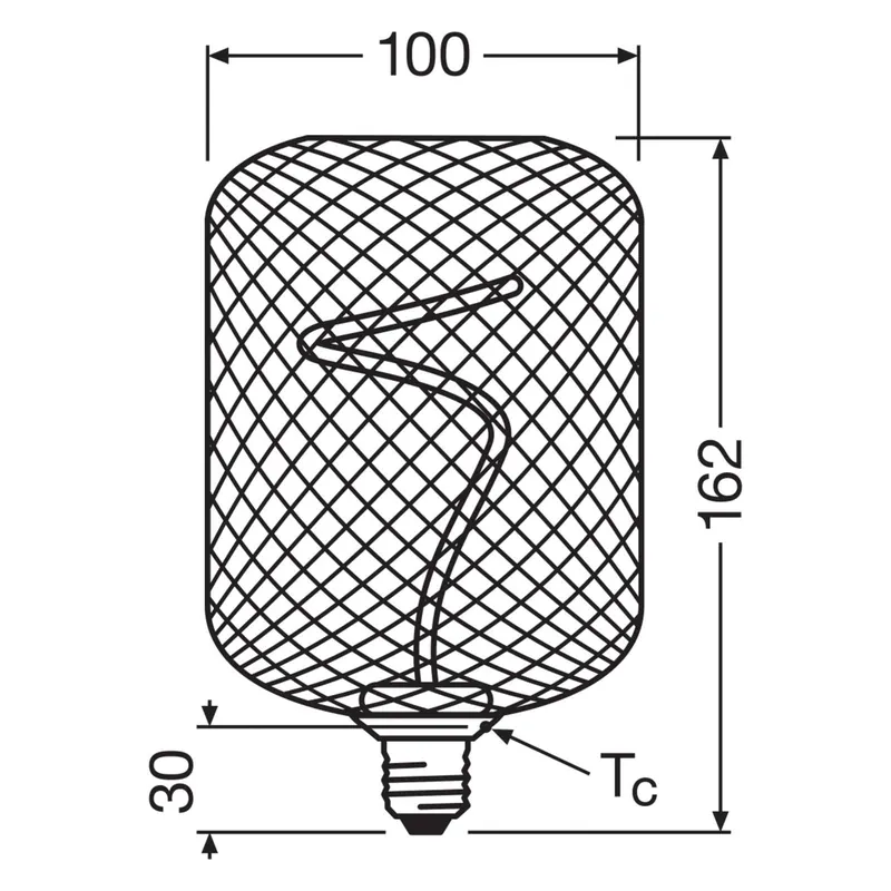 OSRAM Decor LED Spiral Filament Square E27 3,5W złota 1800K