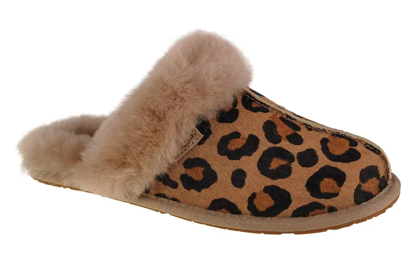 UGG W Scuffette II 1130886-NAT, Damskie, Brązowe, kapcie, skóra zamszowa, rozmiar: 37